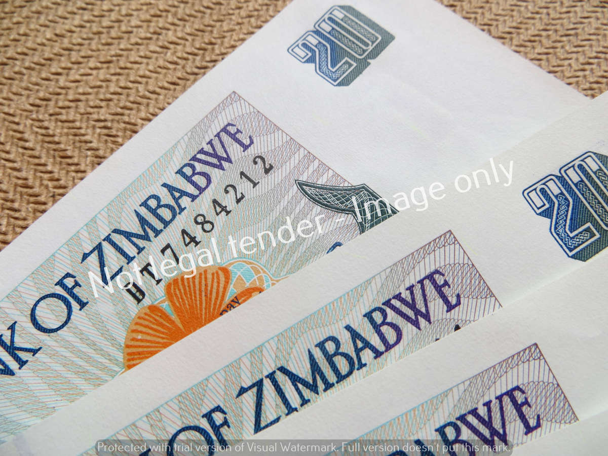 10 x 1997 Zimbabwe $20 Consecutive In Sequence Notes - Condition