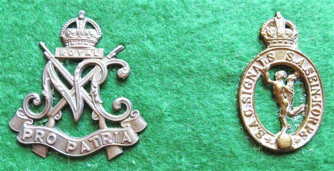 SA & Rhodesia Badges in a Frame - Attached to Felt