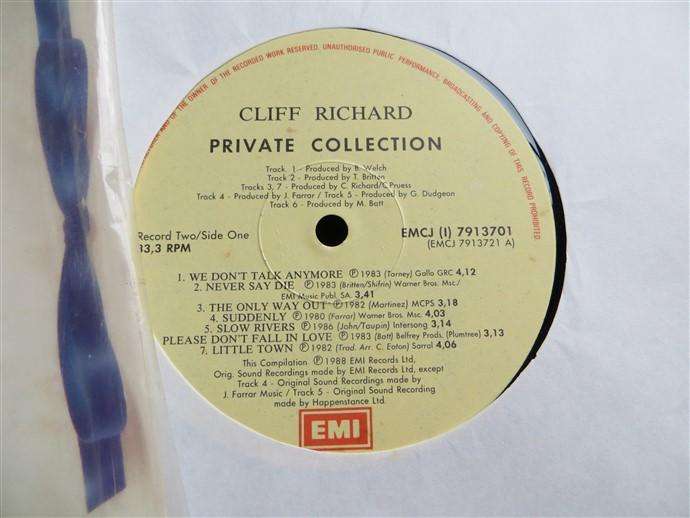 Cliff Richard - Private Collection Double LP  -  Vintage Vinyl LP