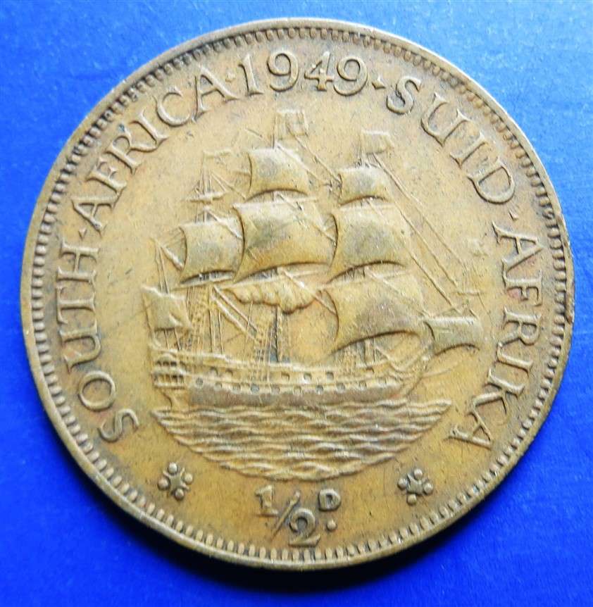 1949 SA Union Half Penny 1/2d