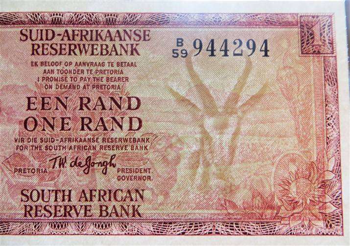 6 x TW De Jongh R1 Notes in sequence  B59 #944294-99