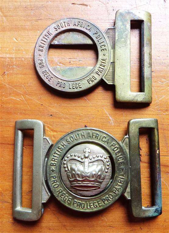 BSAP - 2 x Rhodesia British South Africa Police Belt Buckle Outers - Insert is not BSAP