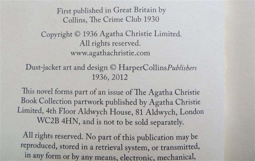Agatha Chrsitie hardcover - The ABC Murders