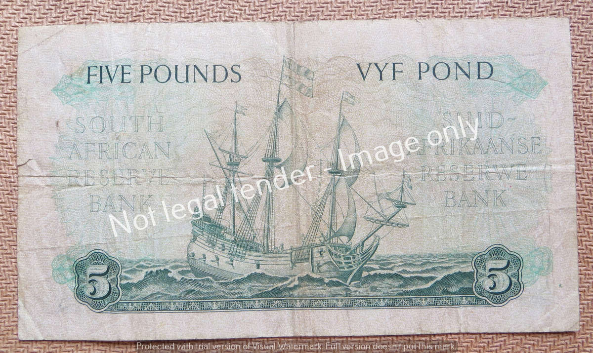 MH De Kock 5 Pounds Note #C48 878934