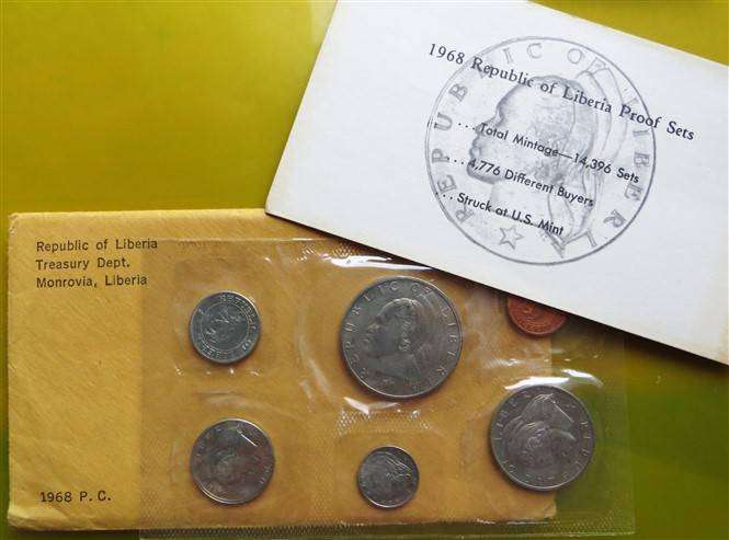 1968 Liberia Proof Set - Minted by US Mint