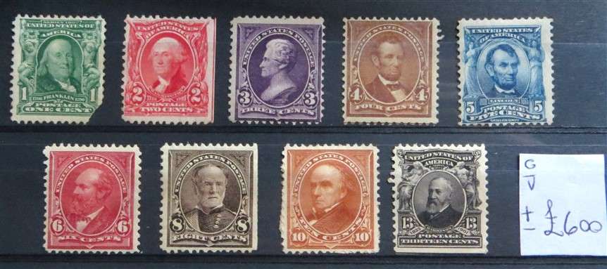 US Stamps Lot on Card - 1 Bid for All