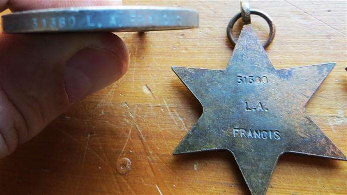 WW2 Group of 3 Medals to L.A Francis #31380