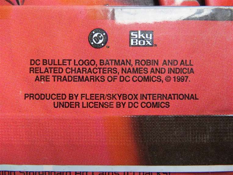 Batman & Robin Skybox Premium Sealed Card Packs (5 Cards) - Bid per Pack