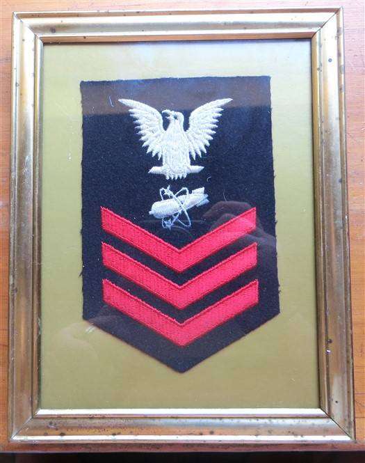 US Naval Rating Badge in a frame