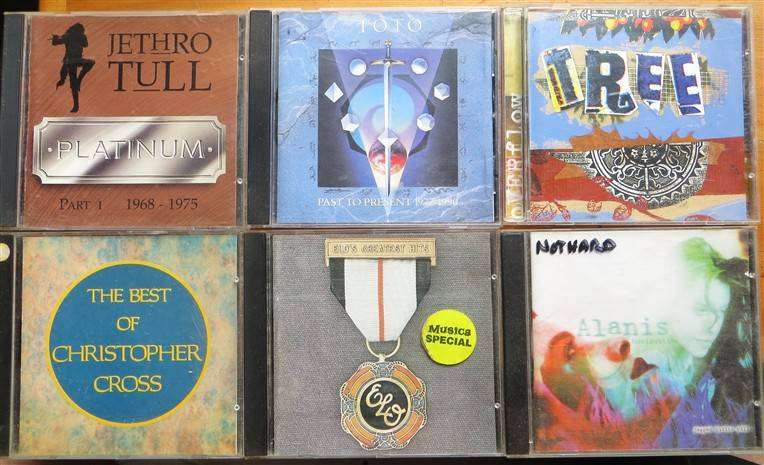 6 x CD Collection - Jethro Tull/ELO/Cross/Toto/Tree/Morisette