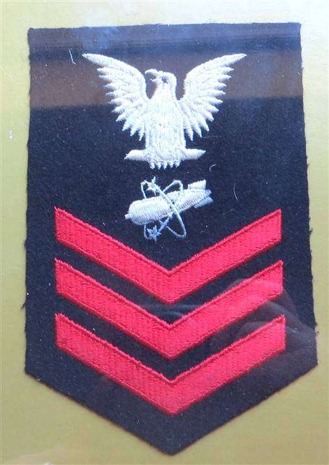 US Naval Rating Badge in a frame