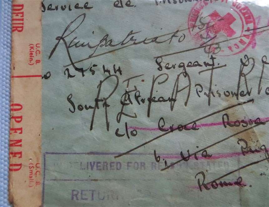 South African Prisoner of War Cover