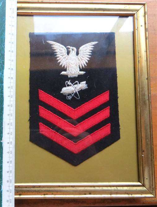 US Naval Rating Badge in a frame