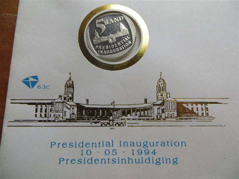 Nelson Mandela Presidential Inauguration R5 on FDC