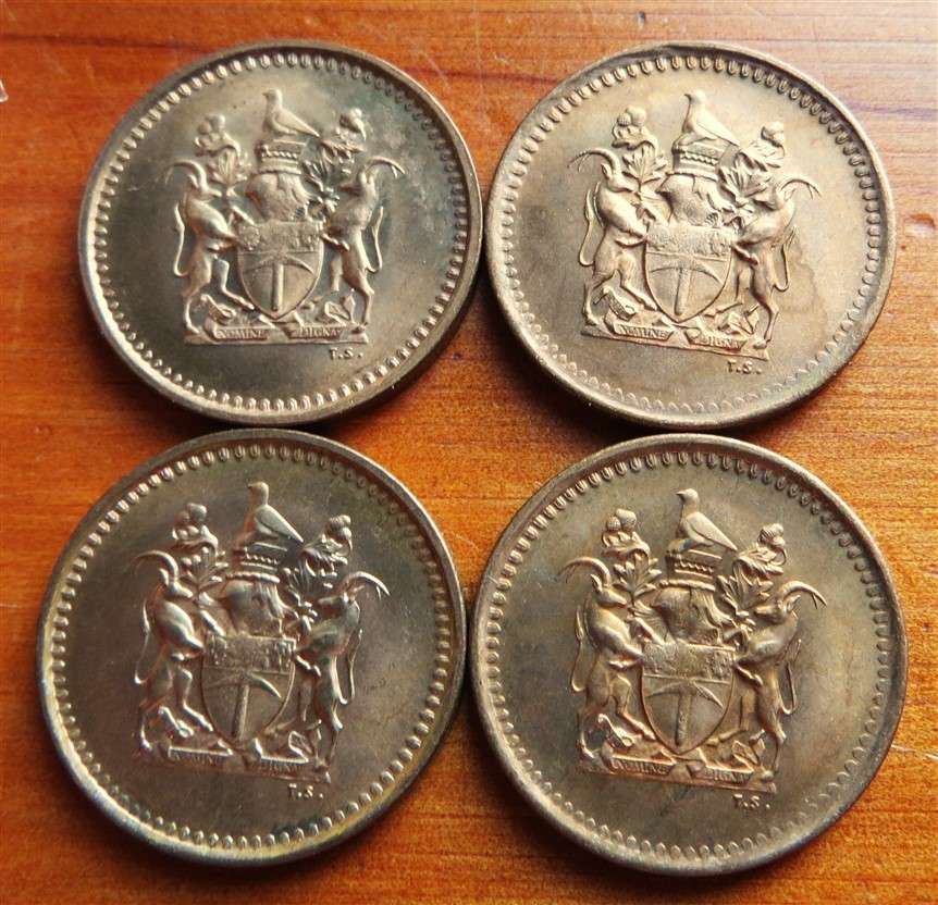 1977 Rhodesia 1c Coin Lot - Condition