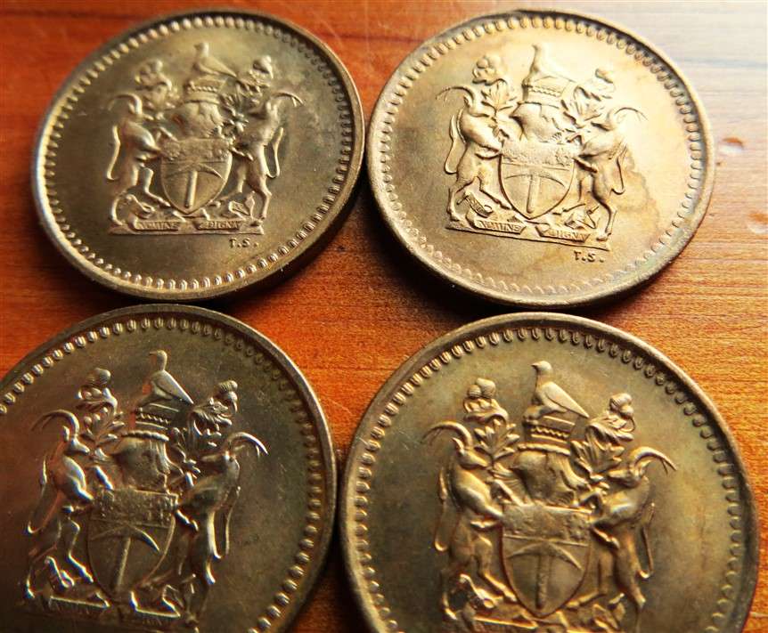 1977 Rhodesia 1c Coin Lot - Condition