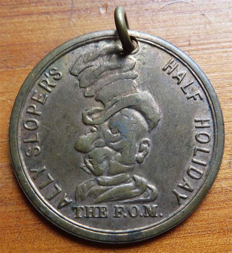 WW1 British Ally Slopers Club - Numbered Brass Medallion