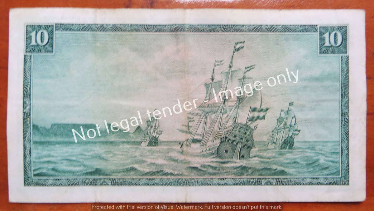 TW de Jongh R10 Note C259 #066378 Springbok Watermark