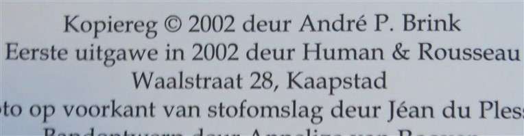 Andre P.Brink  - Anderkant die Stilte - Hardcover 2002