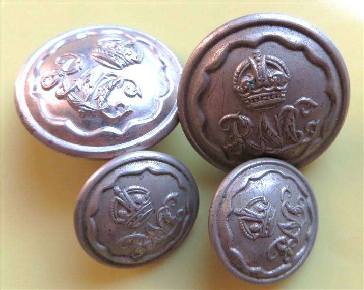 4 X Royal Natal Carbineers Buttons