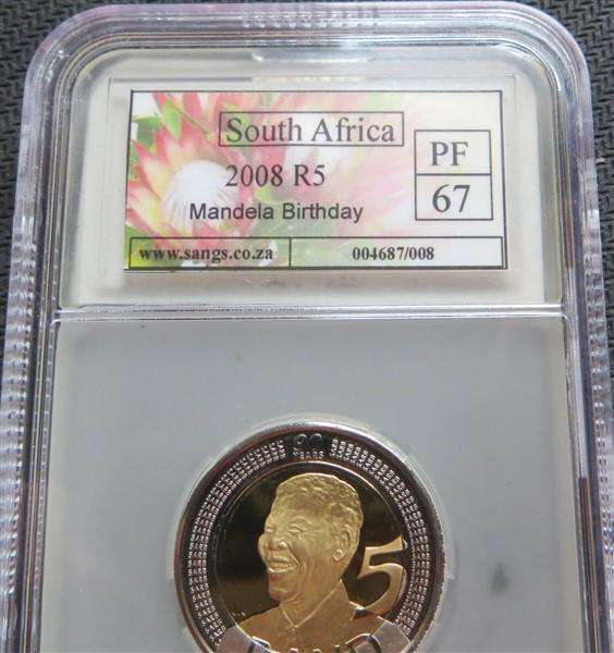 2008 Proof Mandela R5 - PF67 Graded