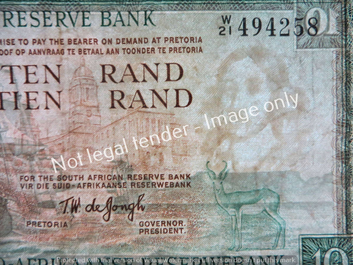 TW de Jongh R10 Replacement Note W21 #494258