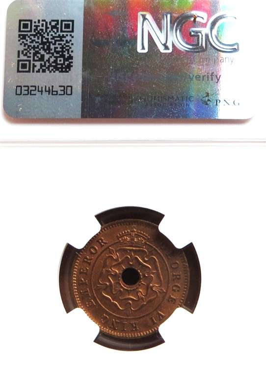 1944 Rhodesia Half Penny MS63RB NGC graded