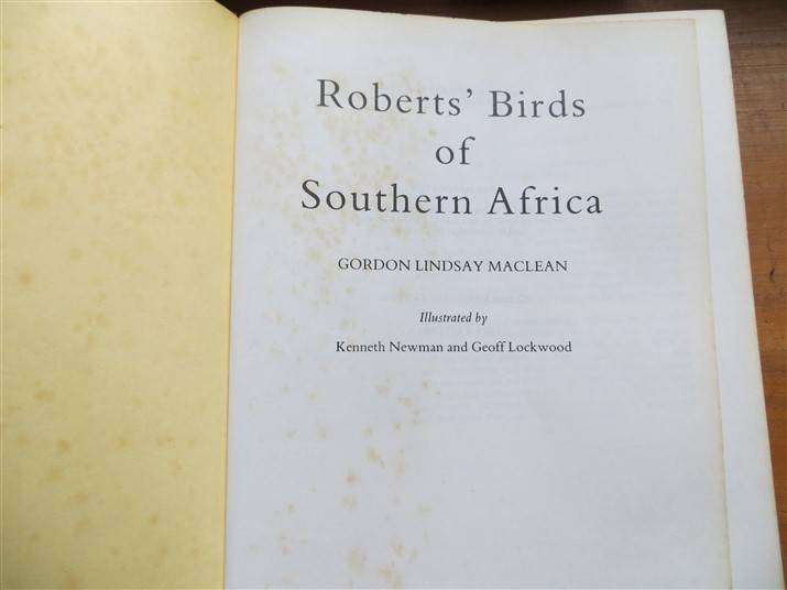 Roberts' Birds of South Africa (1985) - Gordon Lindsay Maclean