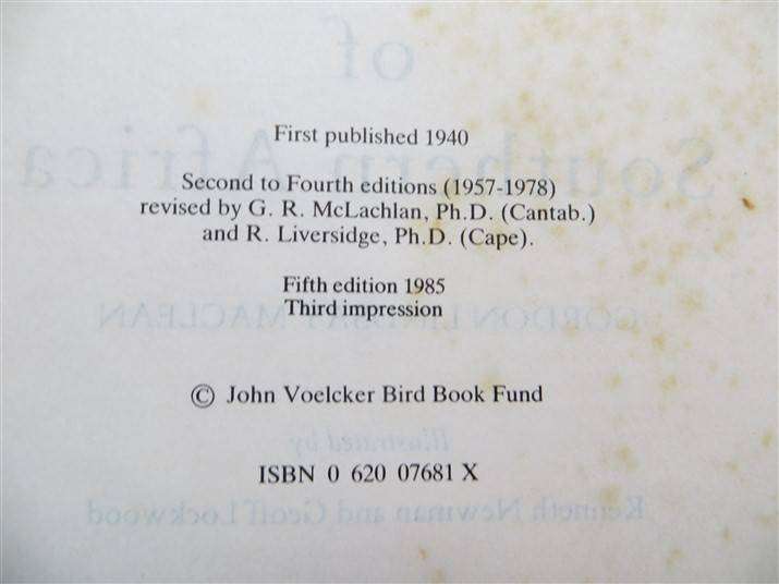 Roberts' Birds of South Africa (1985) - Gordon Lindsay Maclean
