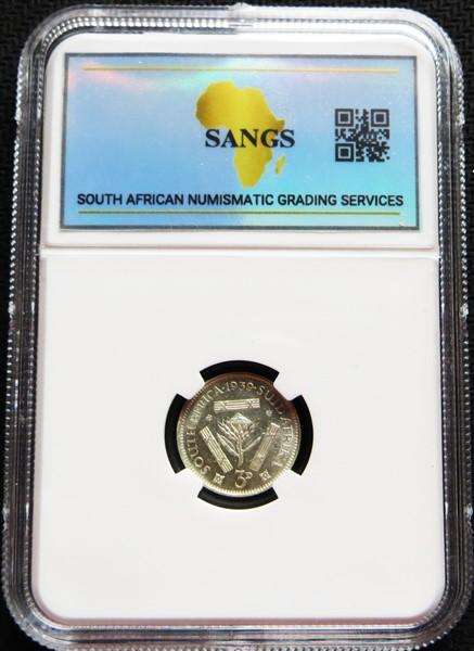 1939 3d AU55 Graded 3d Silver Coin