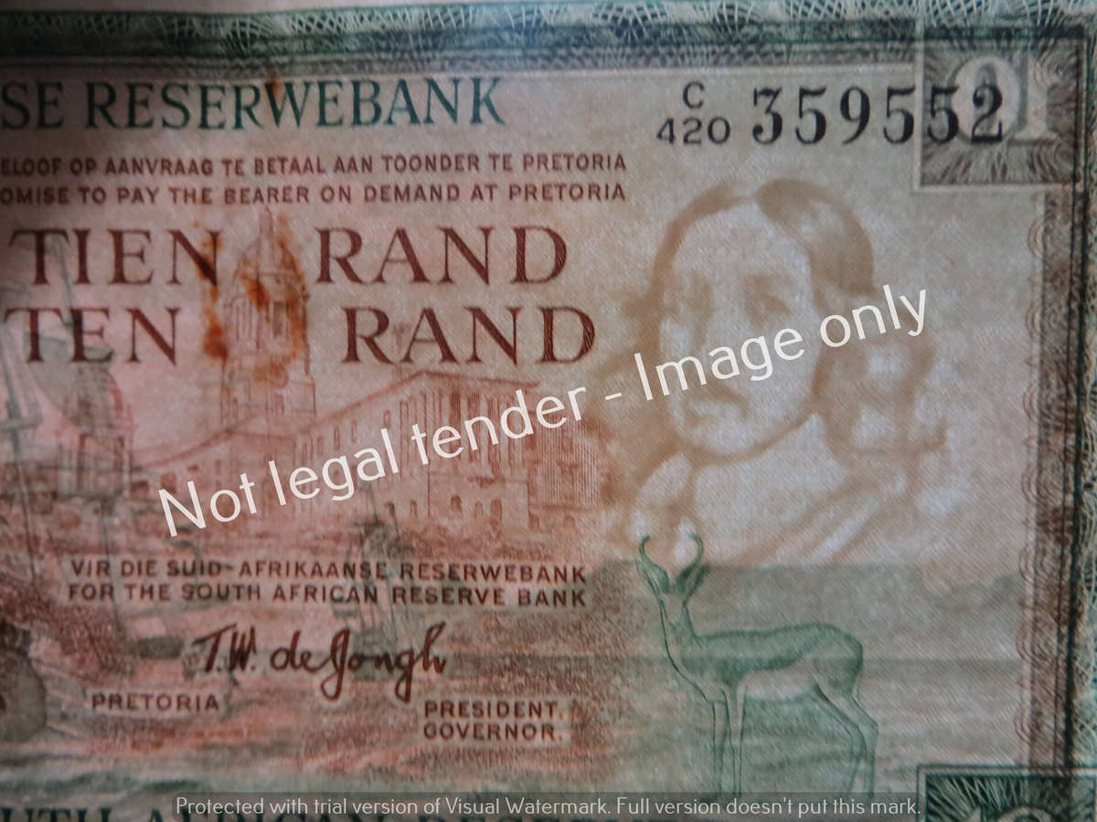 5 x TW de Jongh R10 Notes