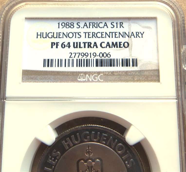 1988 Huguenots Silver R1 PF64 NGC