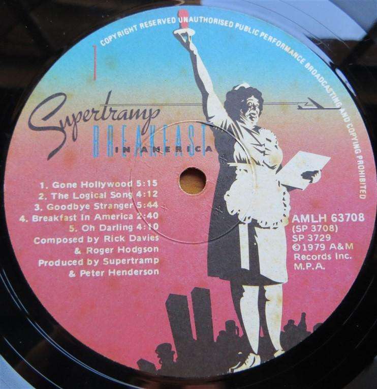 Supertramp - Breakfast in America - Vintage Vinyl LP VG