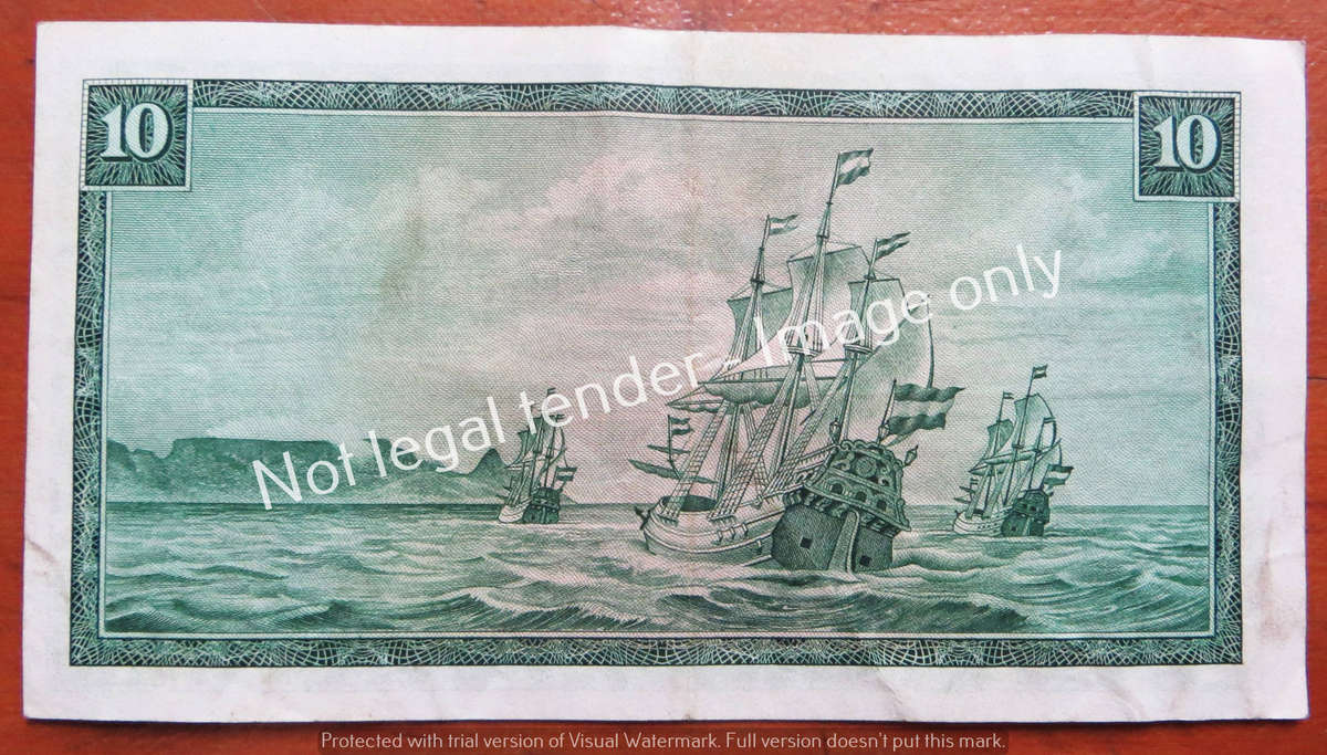 TW de Jongh Replacement R10 Note - W11 #492611 Springbok Watermark