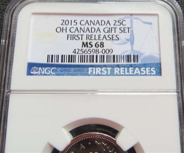 2015 Canada Baby Gift Set 25c - MS68 NGC - First Release