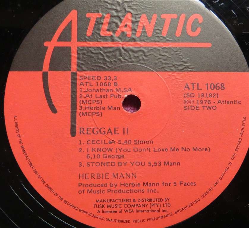 Herbie Mann - Reggae II - Vintage Vinyl LP VG