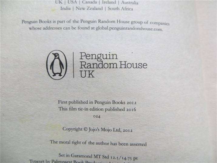 jojo moyes - me before you - foxing present