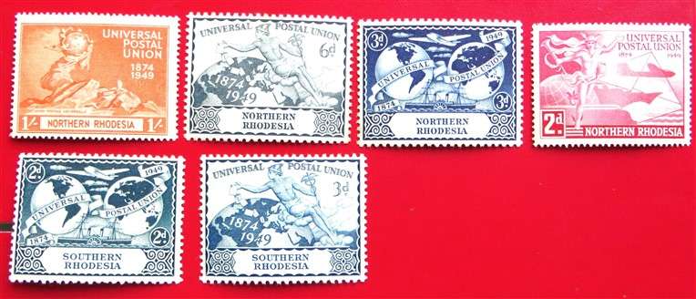 Northern/Southern Rhodesia UPU Mint Stamps - 1 Bid for All