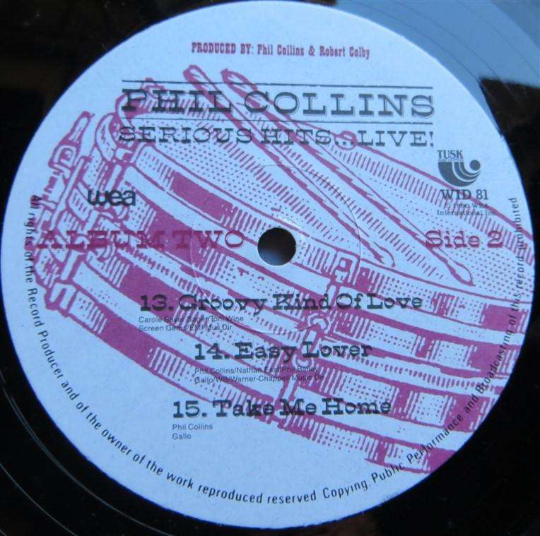 Phil Collins - Serious Hits Live  - Vintage Vinyl LP VG
