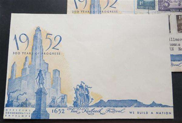 1952 Van Riebeeck Festival BiCentenary FDC + Blank Cover