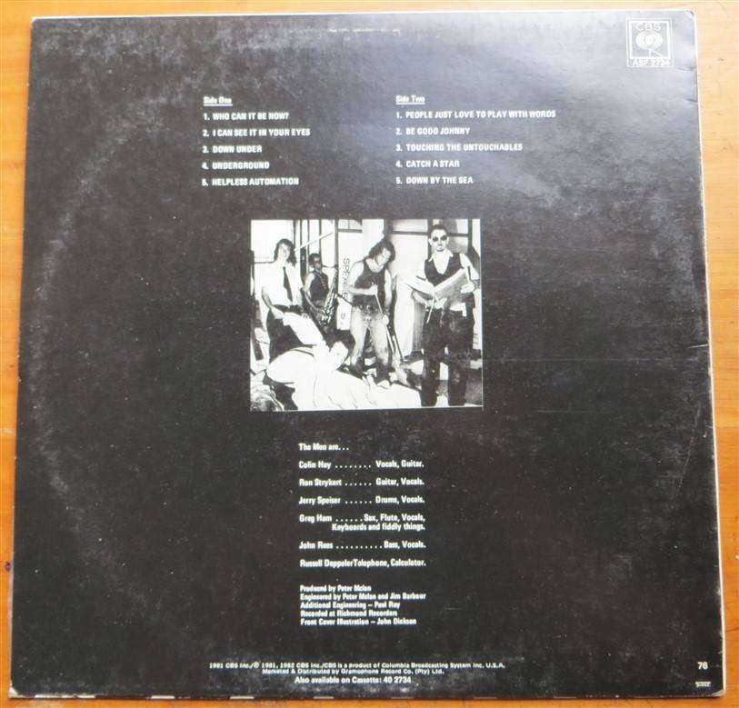 Men at Work - Business as Usual - Vintage Vinyl LP - VG