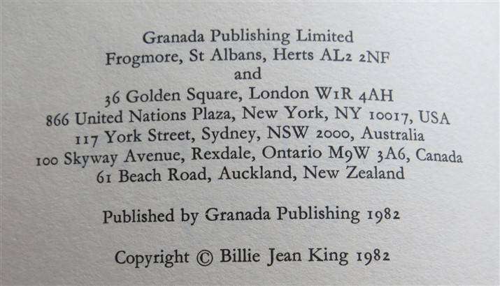 Billy Jean King - The Autobiography with Frank Deford