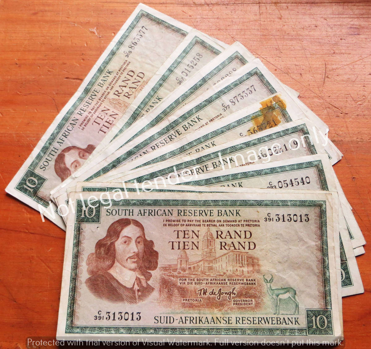 TW de Jongh - 10 x TW de Jongh R10 Notes for sale in Umtentweni (ID ...
