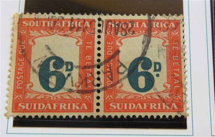 SA Union Postage Due with Major Shift to Bottom SGd38