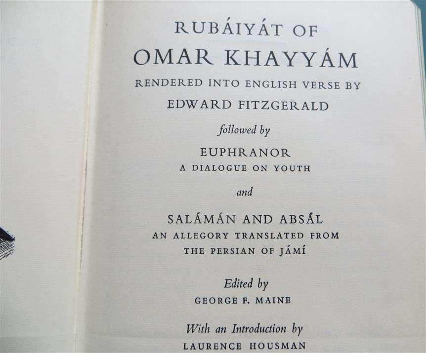 1953 Rubaiyat of Omar Khayyam into English by Edward Fitzgerald