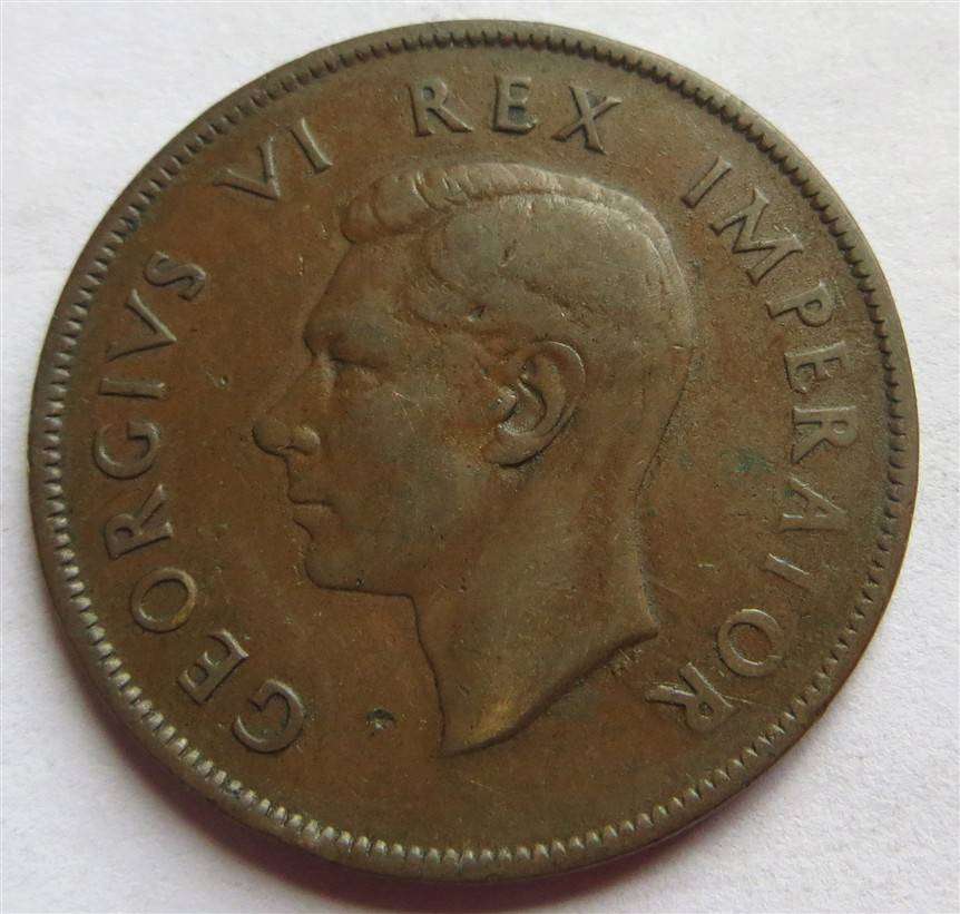 1939 SA Union 1d Penny Coin