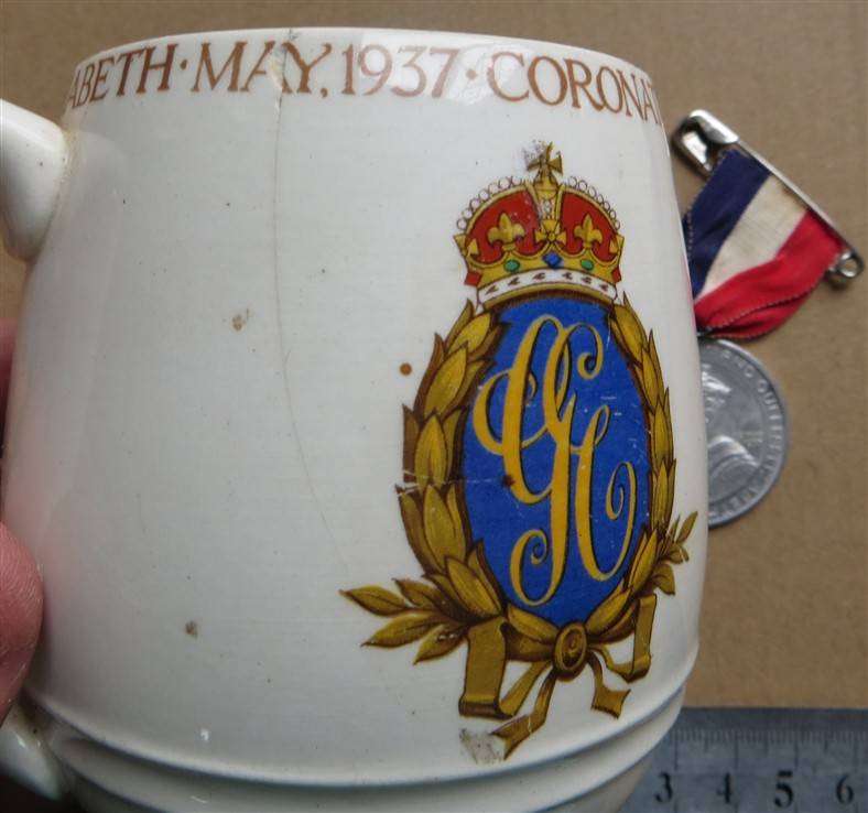 KGVI Coronation Medallion & Mug - 1 Bid for Both - Pics for Condition