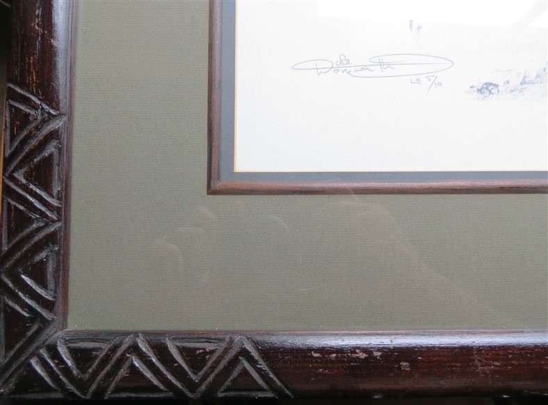 African Wild Dogs - Limited Edition 5/10 - Artist signed Print - wood frame with Glass