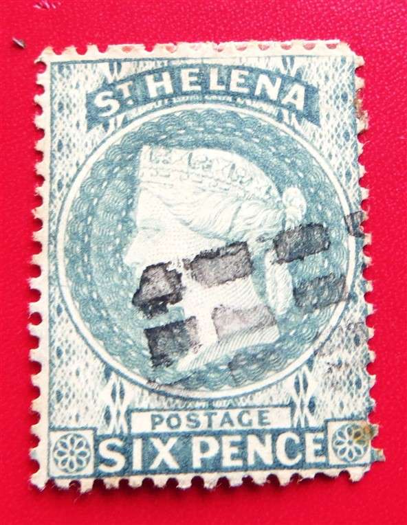 Victoria St Helena Sixpence Used