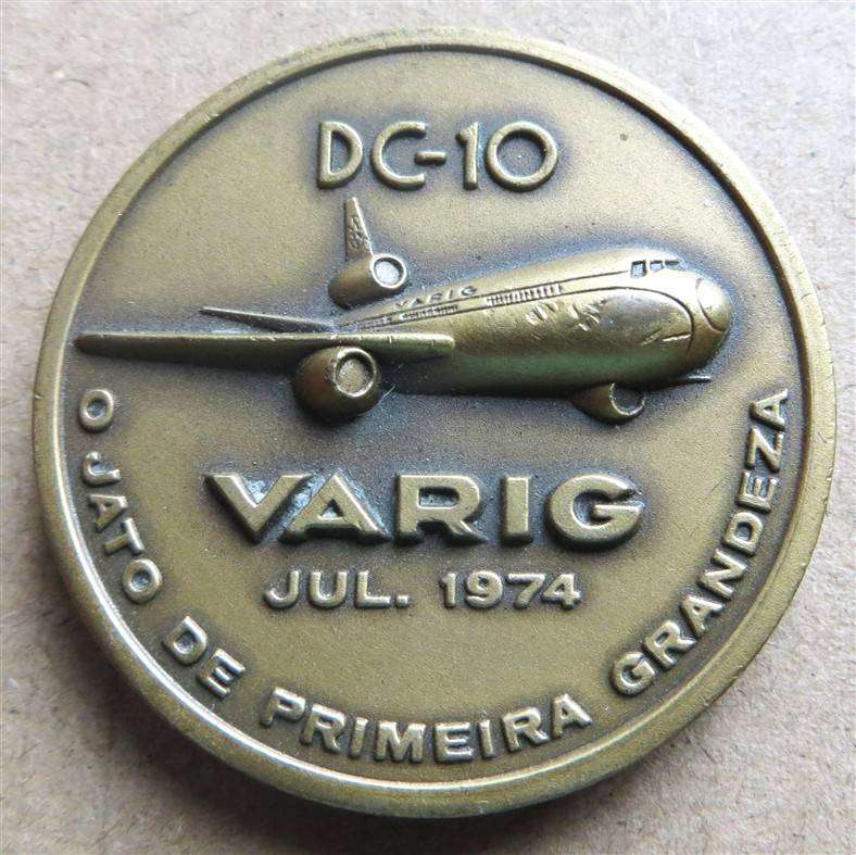 1973 Varig DC-10 Aaeroplane Medallion